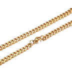 3/5/7mm Stainless Steel Cuban Link Chain Stainless Steel Necklace, Punk Hip-hop Choker for Men, Fashion Jewelry Accessories