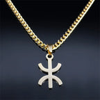 Africa Symbol Pendant Necklace — Stainless Steel