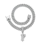 Fashion Shining A-Z Letter Pendant Zircon Inlaid Charm Necklace 26 Initial Alphabet Name Clavicle Chain Party Jewelry Gift