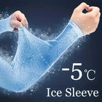 1 Pair Cooling Arm Covers for Men and Women Summer Sun Protection Sunshade Ice Silk Sleeves for Cycling Outdoor Sports
