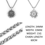 Sun Steel Pendant Kolovrat Wheel 316L