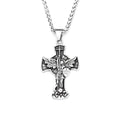 Archangel Wing Cross Stainless Steel Pendant Necklace