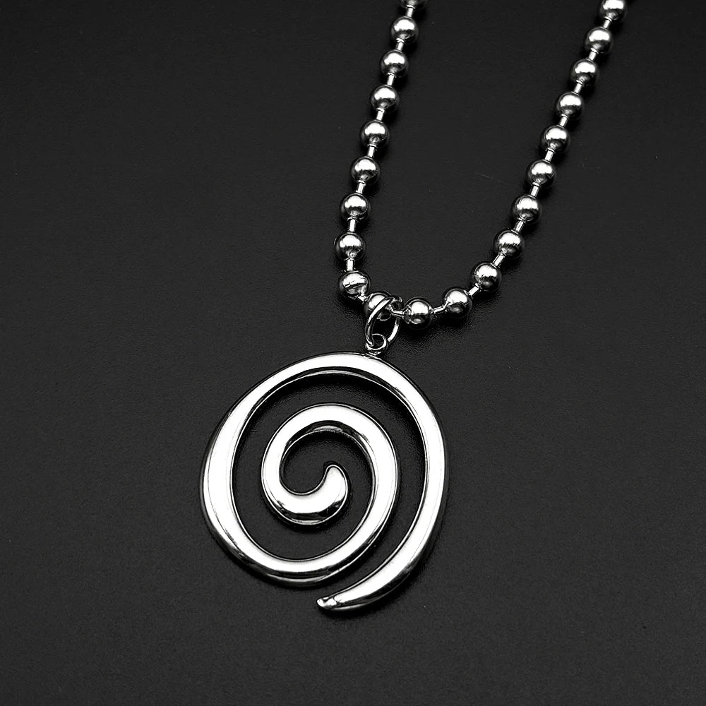 Y2K Spiral Vortex Beads Chain Choker For Women Men Stainless Steel Punk Grunge Aesthetic Art Goth Fashion Necklace