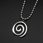 Y2K Spiral Vortex Beads Chain Choker For Women Men Stainless Steel Punk Grunge Aesthetic Art Goth Fashion Necklace