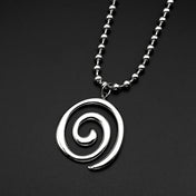 Spiral Vortex Bead Choker Necklace — Stainless Steel