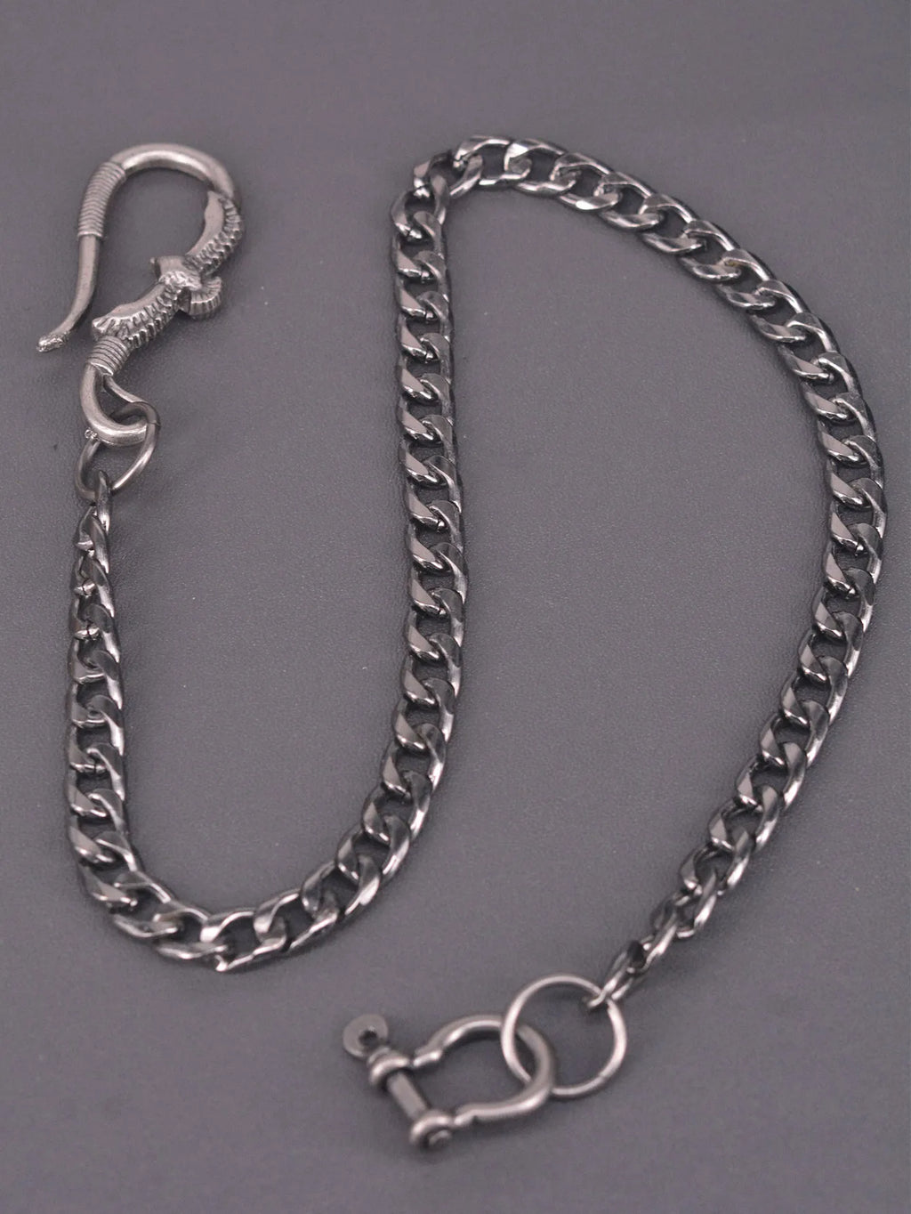 Biker Wallet Chain Keychain — Black-Tone Pants Chain, 9mm