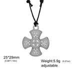 Celtic Trinity Knot Cross Pendant Necklace — Steel
