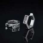 Geometric Hoop Earrings — Stainless Steel
