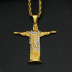 Iced Out Jesus Cross Pendant Necklace