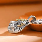 Domineering Tiger Head Pendant Men\\\'s Fashion Animal Tiger Necklace Punk Hip-Hop Trend Casual Jewelry Boyfriend Gift