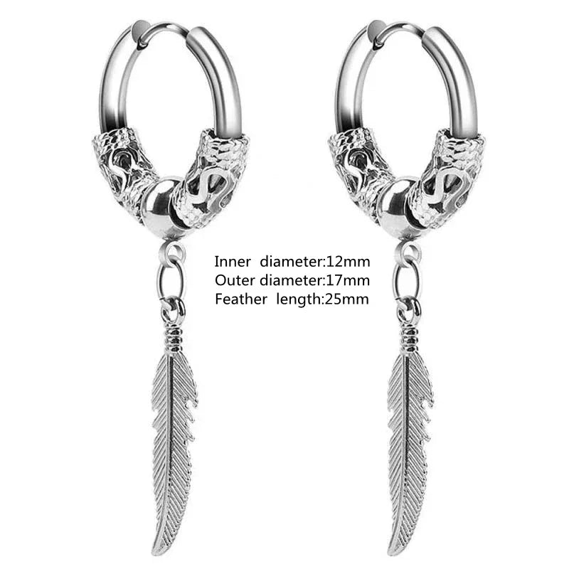 Gothic Spiked Hoop Earrings Small Textured Huggie — Two-Tone