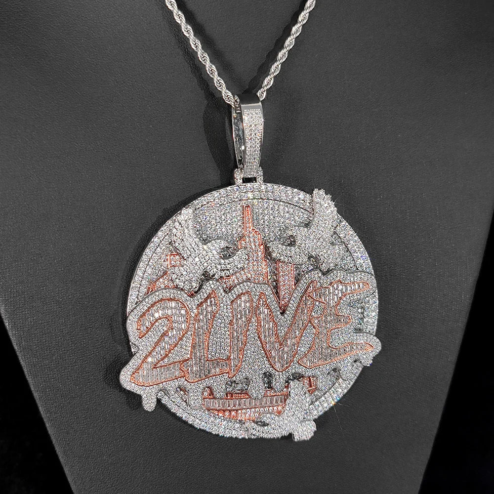 City Skyline Pendant Necklace Two-Tone