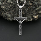 Cross Jesus Steel Pendant Vintage 316L Orthodox
