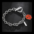 Skull Pendant Chain Bracelet — Stainless