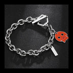 Skull Pendant Chain Bracelet — Stainless