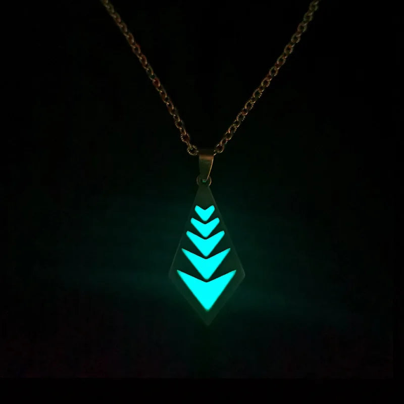 Luminous Heart Pendant Necklace — Stainless Steel