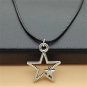 Pentagram Black Rope Necklace