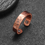 Flower Shape Magnetic Ring Copper Adjustable Open Cuff Ring Men and Women Magnet Healthy Energy Ring for Arthritis Pain Relief
