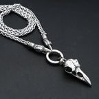 Crow Skull Viking Pendant — Stainless Steel