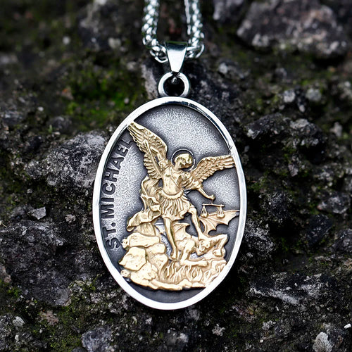 Archangel St. Michael Pendant — Stainless Steel