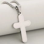 Cross Pendant Necklace — Stainless Steel