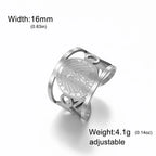 Archangel Saint Michael Gabriel Raphael Ring Adjustable Open Stainless Steel Protection Amulet Finger Rings Blessing