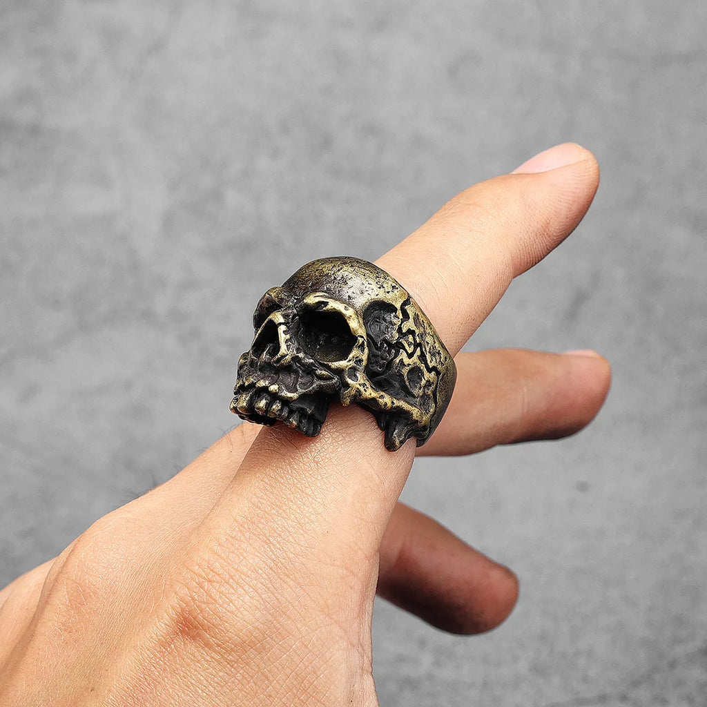 Copper Skull Ring — Stainless Steel