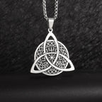 Nordic Rune Compass Necklace — Stainless Steel