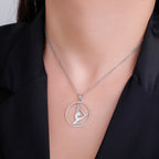 Unift Stainless Steel Sport Women Necklace Runner Rhythmic Gymnastics  Silhouette Pendant Fashion Birthday Jewelry Wholesale