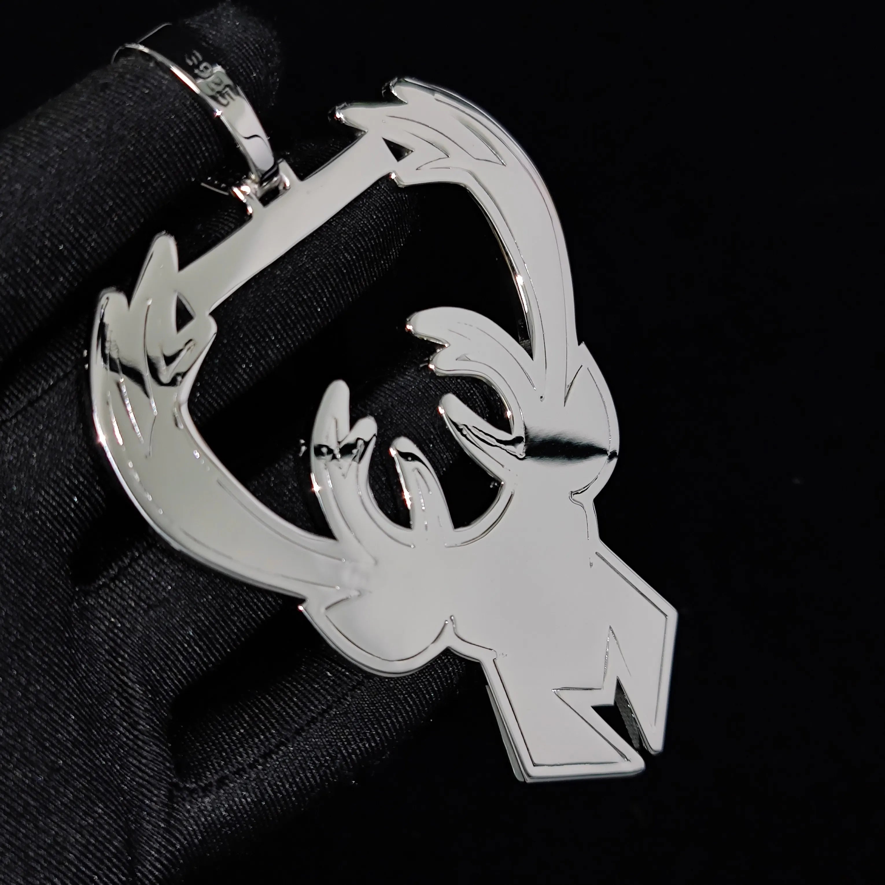 Stainless Steel Antler Pendant Necklace Name