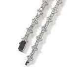 THE BLING KING Honeycomb Tennis Chain Necklace Prong Setting 5A Cubic Zirconia Choker HipHop Fashion Jewelry For Party