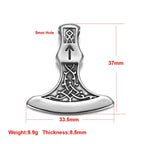 Stainless Steel Viking Norse Pendant for Necklace DIY Accessories Jewelry Making Findings Men Charm Supplies Punk Axe