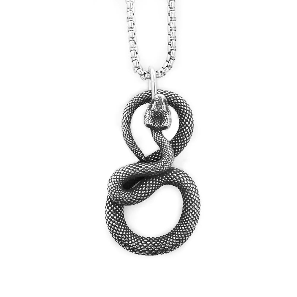 Snake Stainless Steel Pendant Necklace