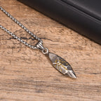 Lion Head Stone Pendant Necklace