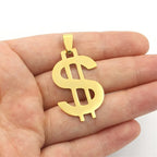 1pc Stainless Steel Dollar Sign Charm Pendant Unisex DIY Jewelry Gift for Men And Women