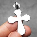 Cross Jesus Pendant Necklace Stainless Steel Retro
