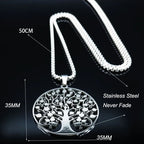 Tree of Life Pendant Necklace — Stainless Steel