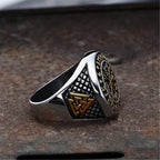 Nordic Viking Letter Fashion Retro Ring Men's Punk Ring Hip Hop Rock Party Motorcycle Accessories Jewelry Accessories