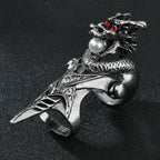 Gothic Punk Dragon Eagle Skull Joint Knuckle Full Finger Claw Ring Unisex Cool Heavy Rock Party Club Charm Knuckle