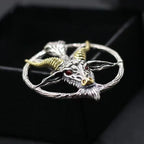 Vintage Punk Inverted Pentagram Satanic Goat Necklace Pendant for Men Unique Pagan Amulet Jewelry