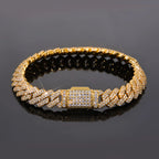 Iced Out Cuban Chain Necklace Stainless Steel 8MM