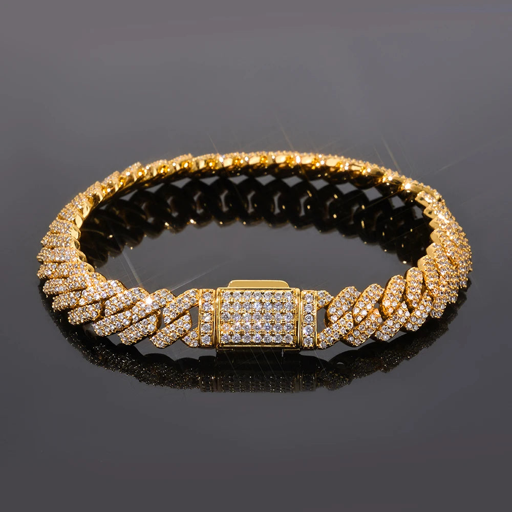 Iced Out Cuban Chain Necklace Stainless Steel 8MM