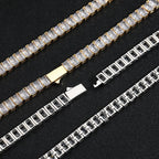 NUOYA Hip Hop Tennis Bracelet Iced Out AAAAA CZ Diamond Star Chain Bling White Gold Plated Jewelry luxury Gift Women Men