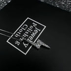 Hip Hop Men Zircon Stainless Steel Lightning Pendant Necklace Simple Punk Necklace For Women Retro Party Jewelry