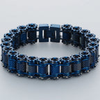 Casting Stainless Steel Man Bracelet 15MM Width Bike Motorcycle Chain Men's Bracelets & Bangles for Men 5 Color Bikers'
