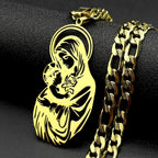 Jesus Cross Gold Pendant Necklace