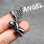 Guardian Angel Wings Pendant — Stainless Steel