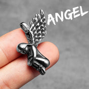 Guardian Angel Wings Pendant — Stainless Steel