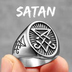 Satan Rune Ring Stainless Steel