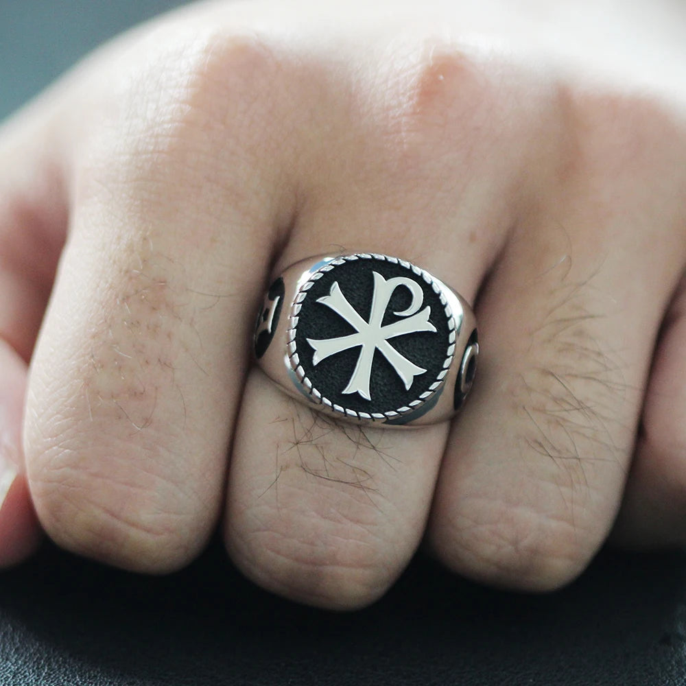 Christian Orthodox Cross Ring — 925 Silver